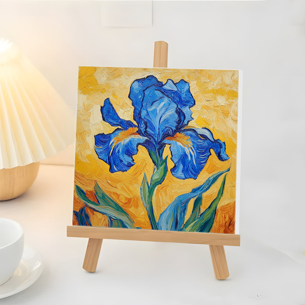 Charmant Iris Bleu Mini Peinture par Numéros