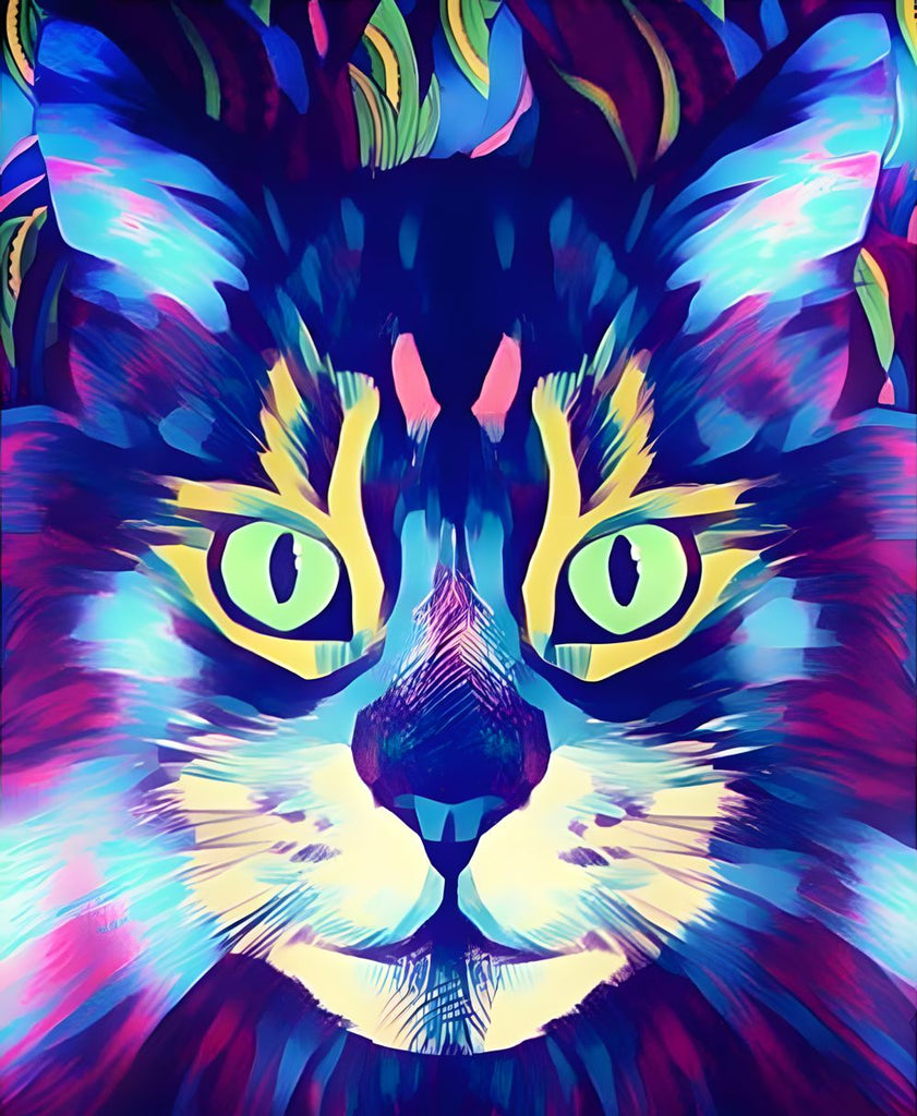 Chat à Poil Long Tigré Peinture par Numéros