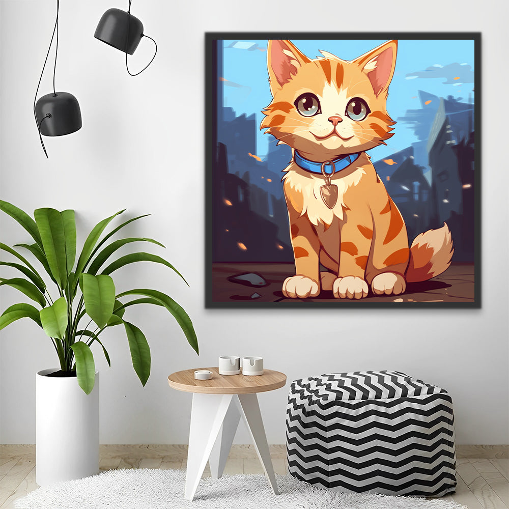 Chat Cartoon Peinture par Numéros