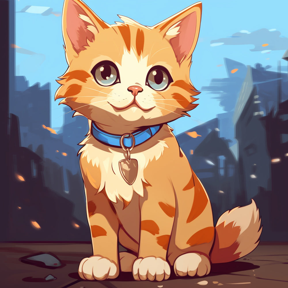Chat Cartoon Peinture par Numéros