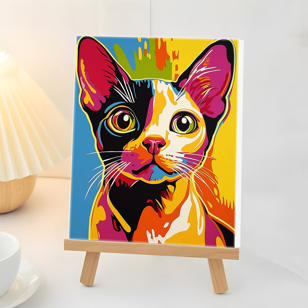 Chat devon Rex Mini Peinture par Numéros