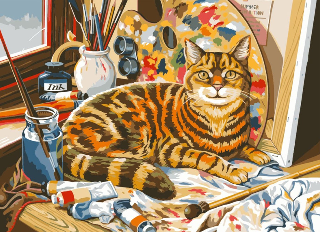 Chat-Léopard Peintre Peinture par Numéros