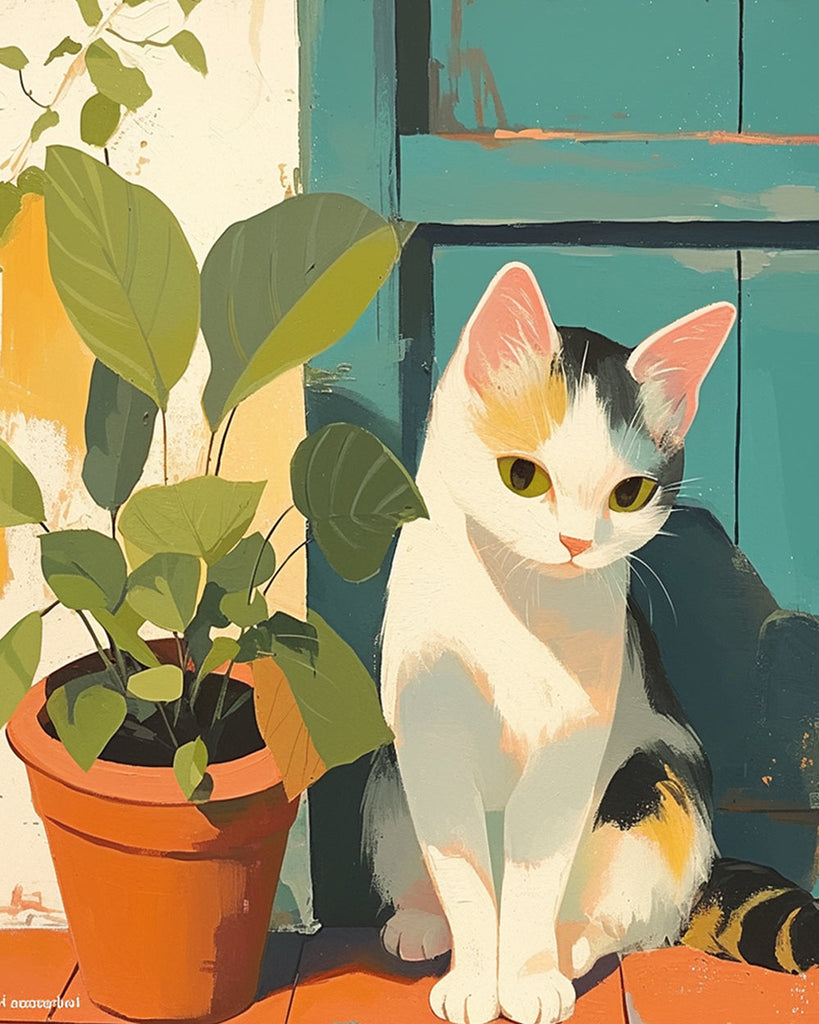 Chat mignon tricolore Peinture par Numéros