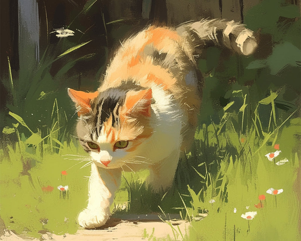 Chat Tricolore Peinture par Numéros