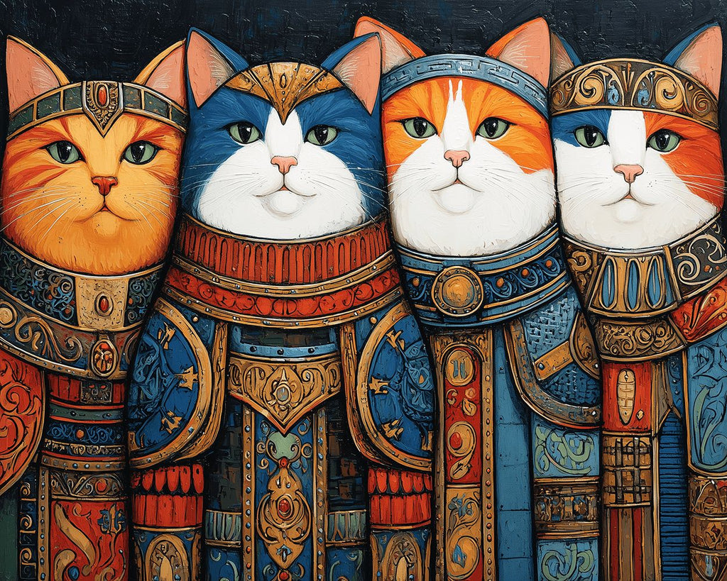 Chats Soldats Magnifiques Peinture par Numéros