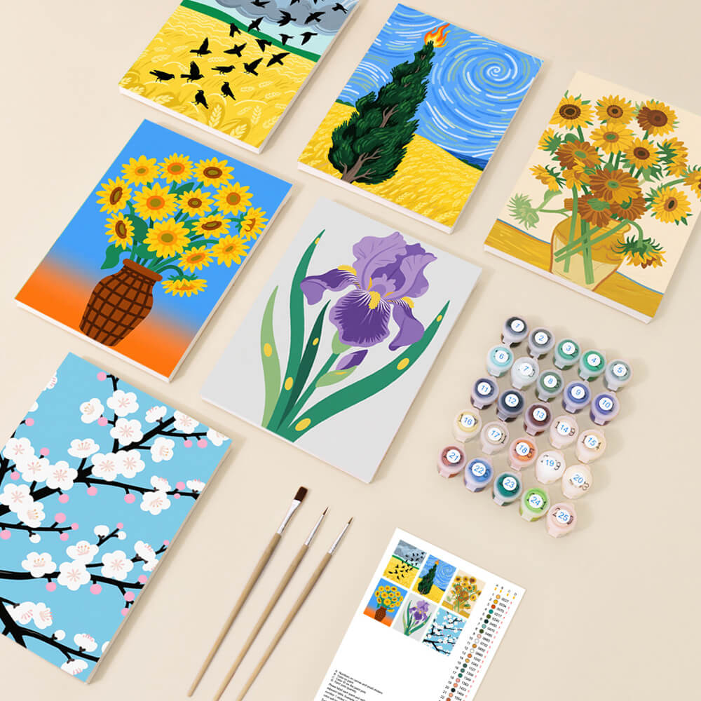 Chefs-d'œuvre de Van Gogh 6 Mini Peintures par Numéros