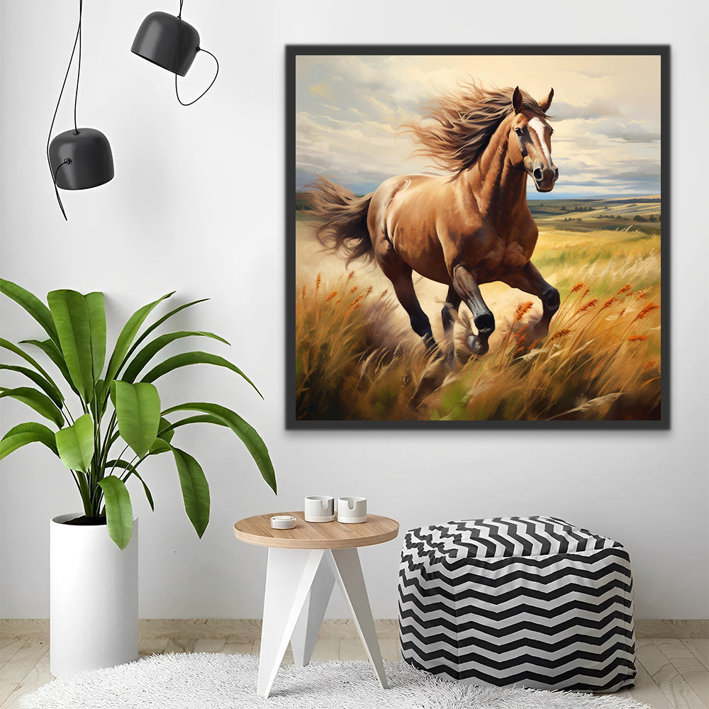 Cheval Brun Peinture par Numéros