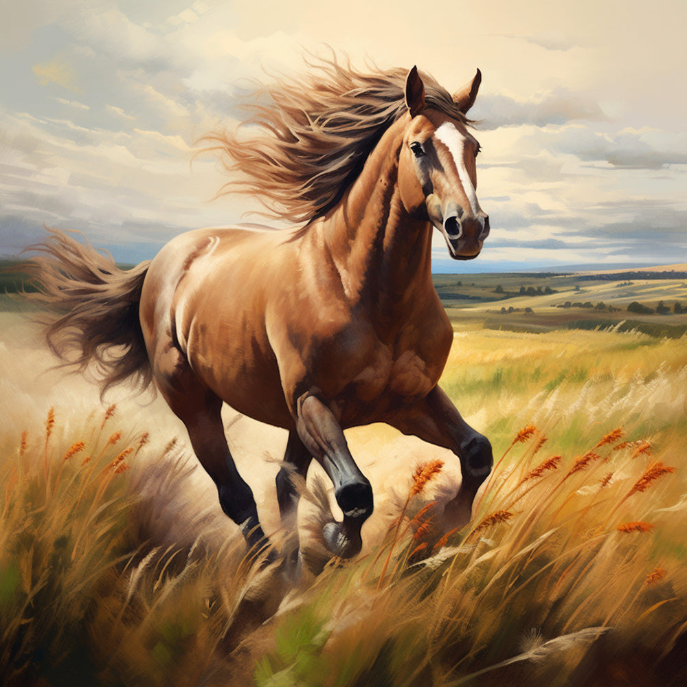 Cheval Brun Peinture par Numéros
