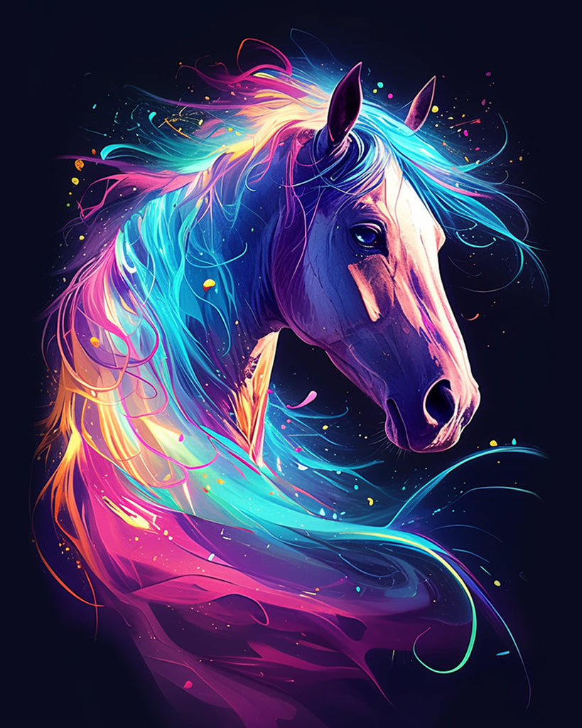 Cheval Cyber Peinture par Numéros