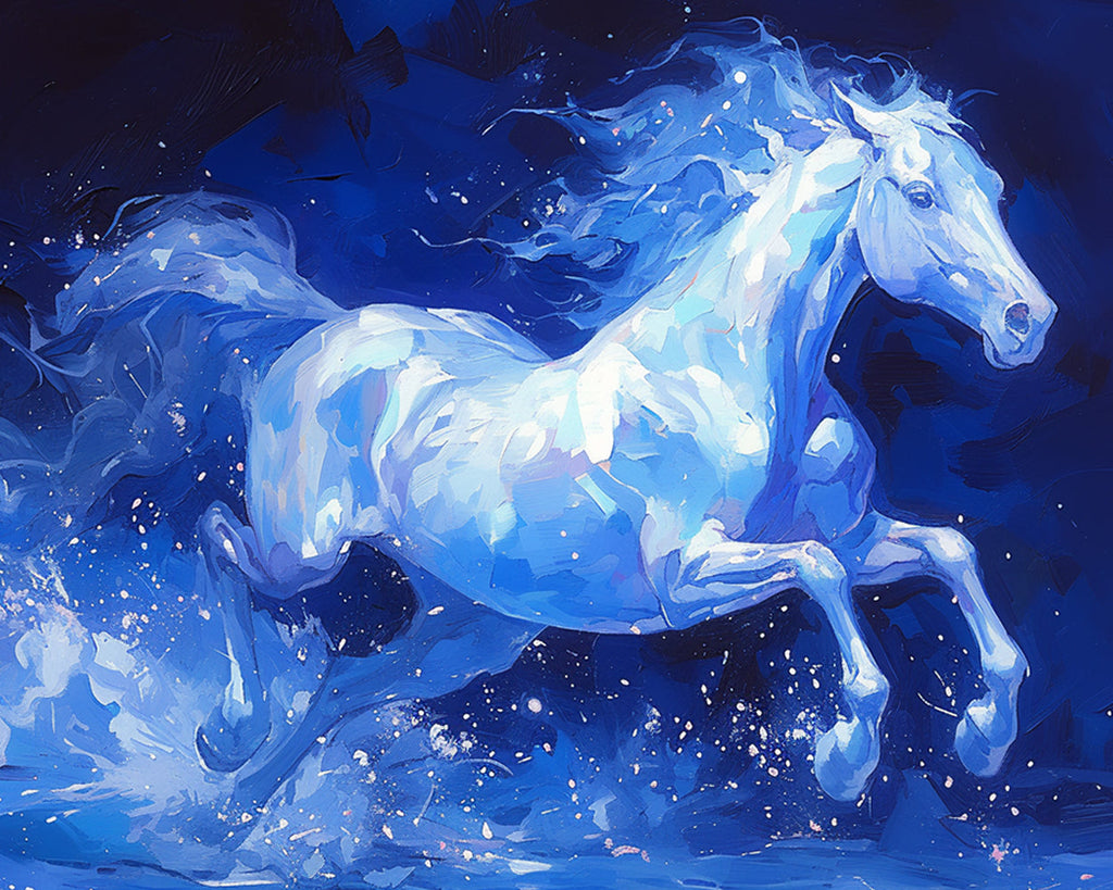 Cheval de Glace Peinture par Numéros