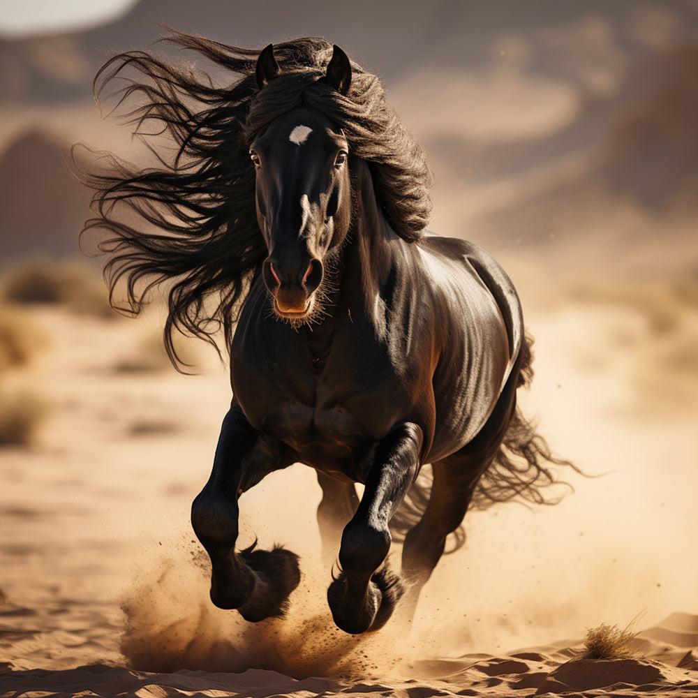 Cheval Noir Peinture par Numéros