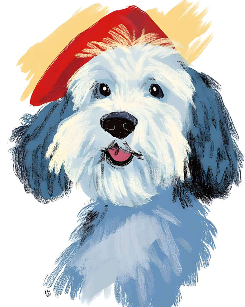 Chiot Portant un Chapeau Peinture par Numéros