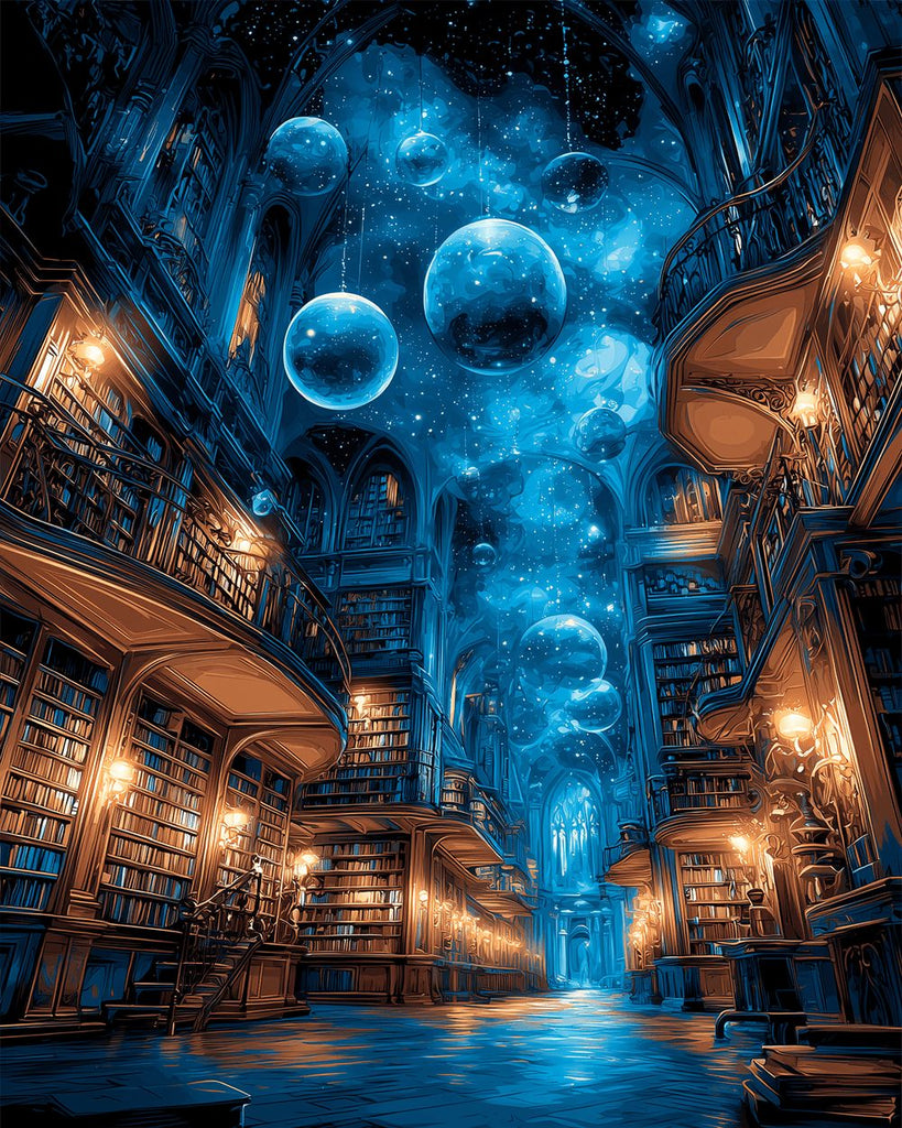 Cité Planétaire Mystérieuse Peinture par Numéros