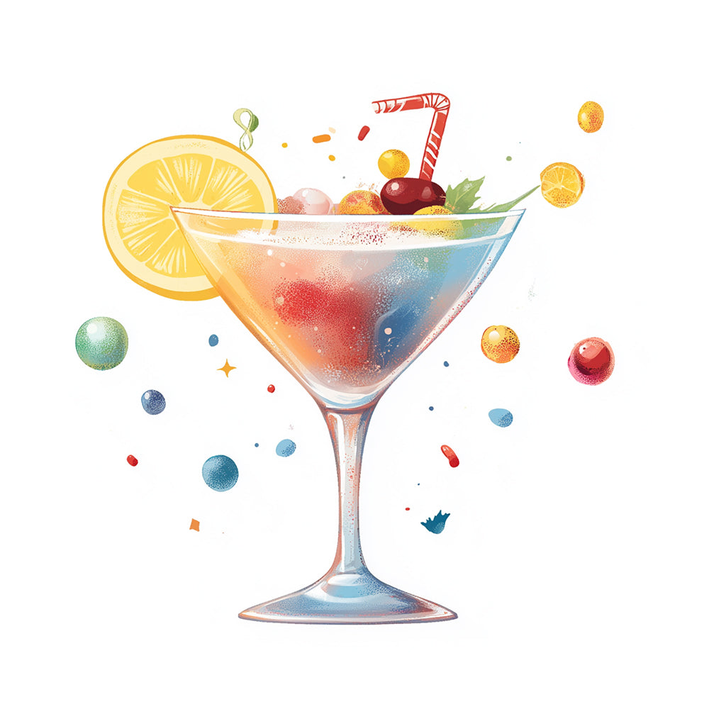 Cocktail au Citron Mini Peinture par Numéros