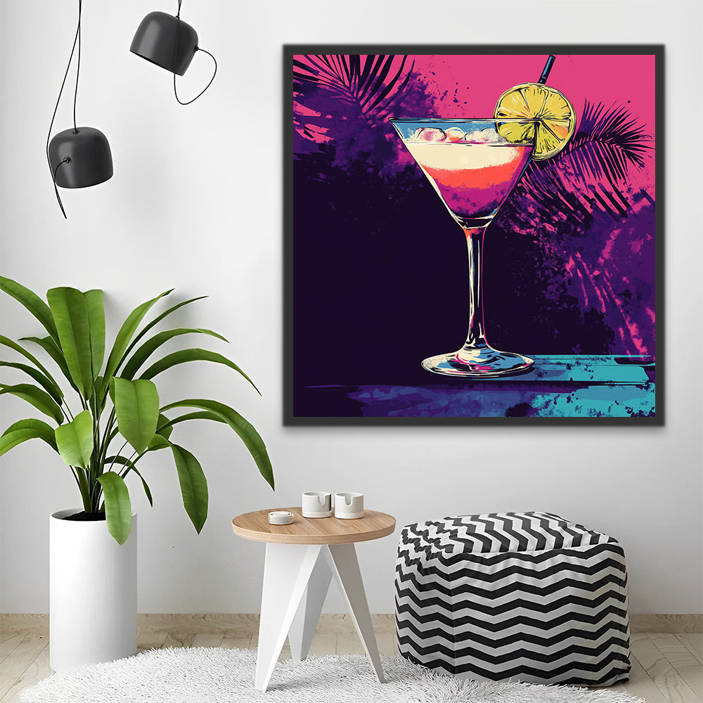Cocktail au Citron Peinture par Numéros