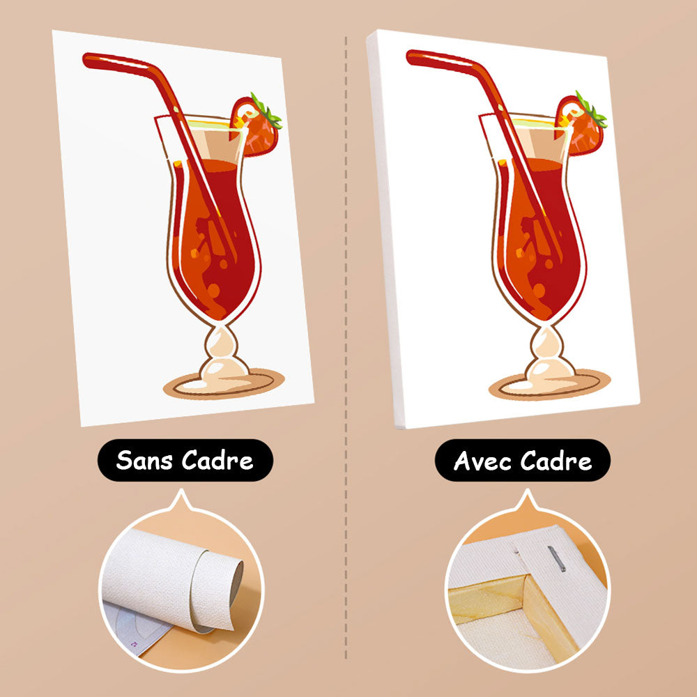 Cocktail de Fruits Rafraîchissant 6 Mini Peintures par Numéros