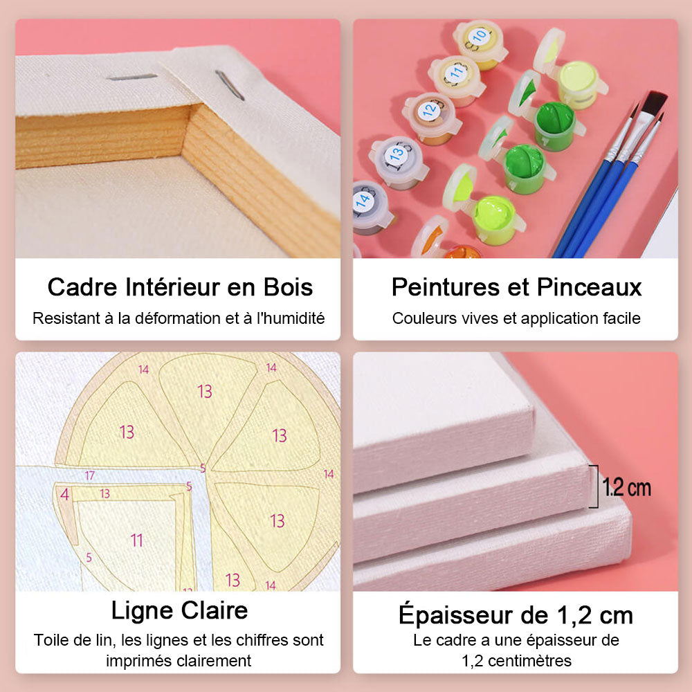 Cocktail d'Été 6 Mini Peintures par Numéros