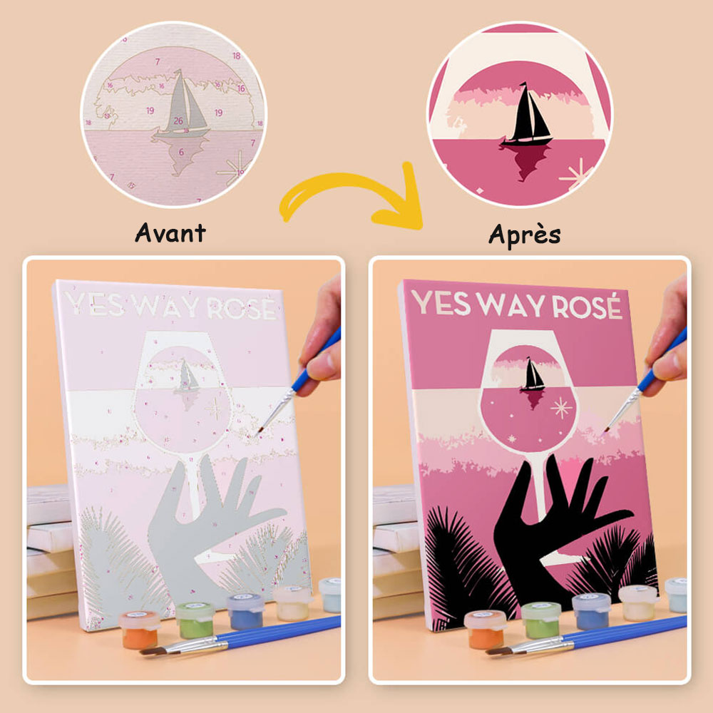 Cocktail Élégant 6 Mini Peintures par Numéros