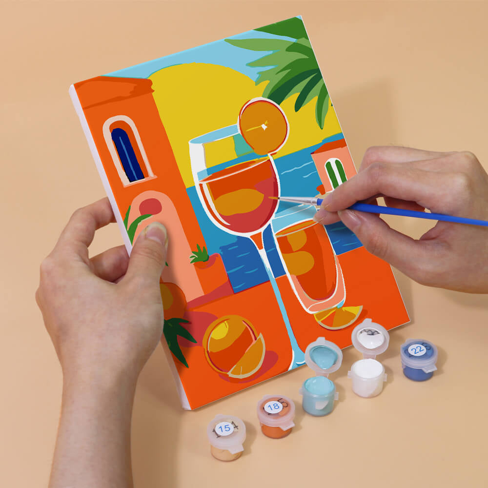 Cocktail Élégant 6 Mini Peintures par Numéros
