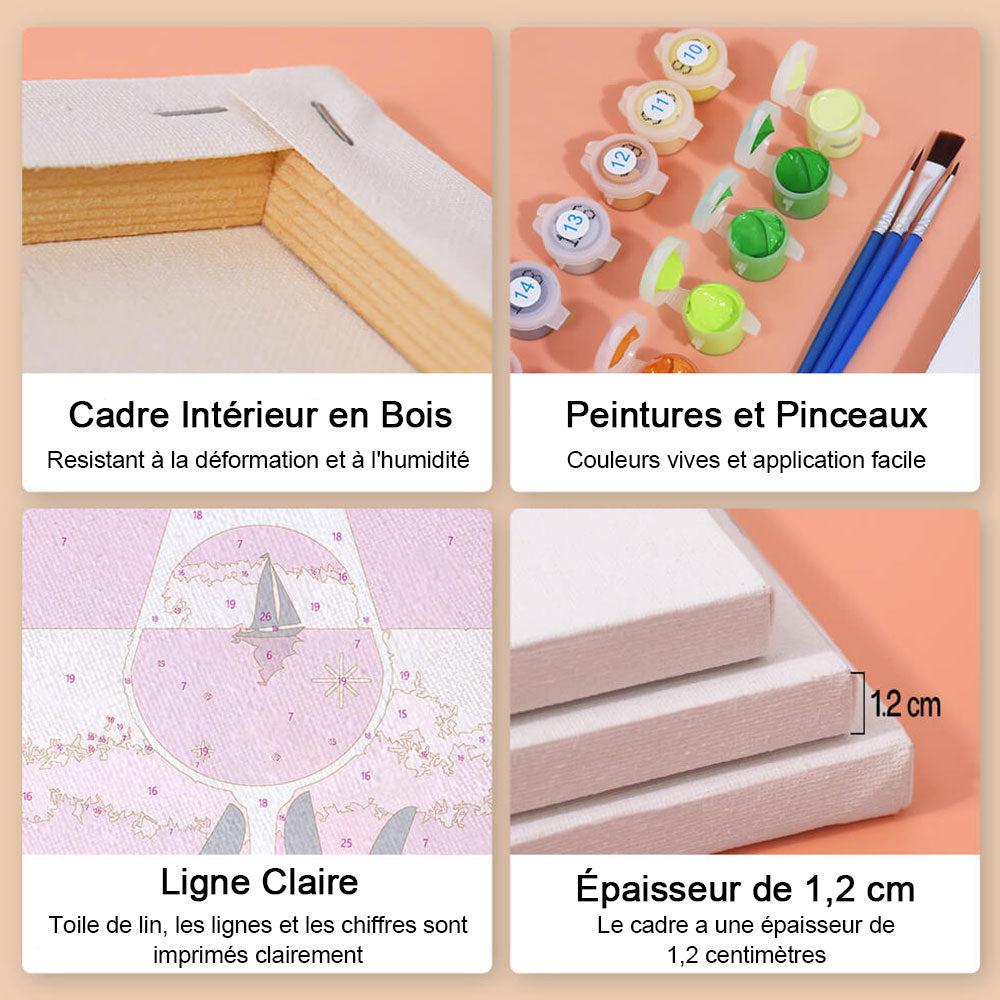Cocktail Élégant 6 Mini Peintures par Numéros