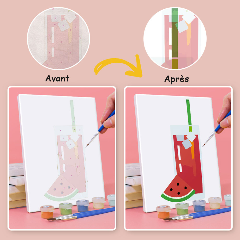 Cocktail Fruité 6 Mini Peintures par Numéros