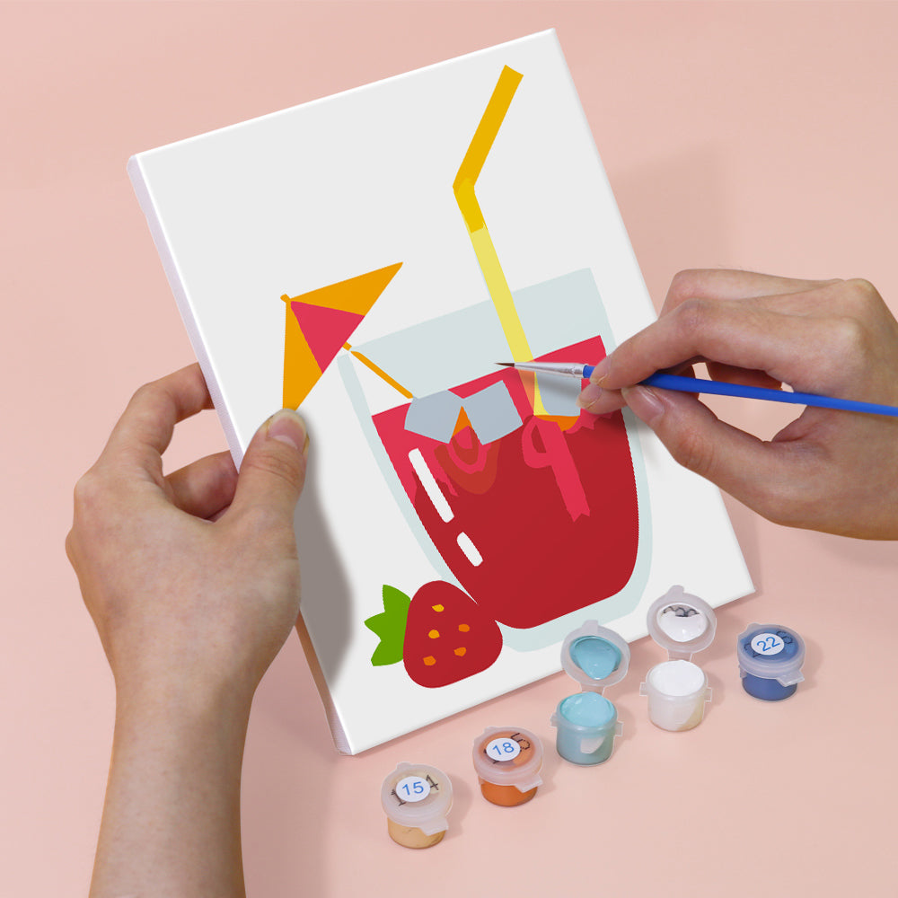 Cocktail Fruité 6 Mini Peintures par Numéros
