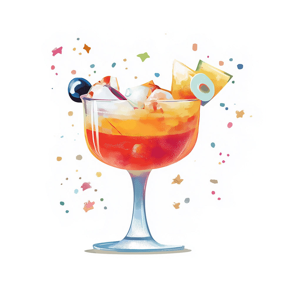 Cocktail Glacé À L'orange Mini Peinture par Numéros