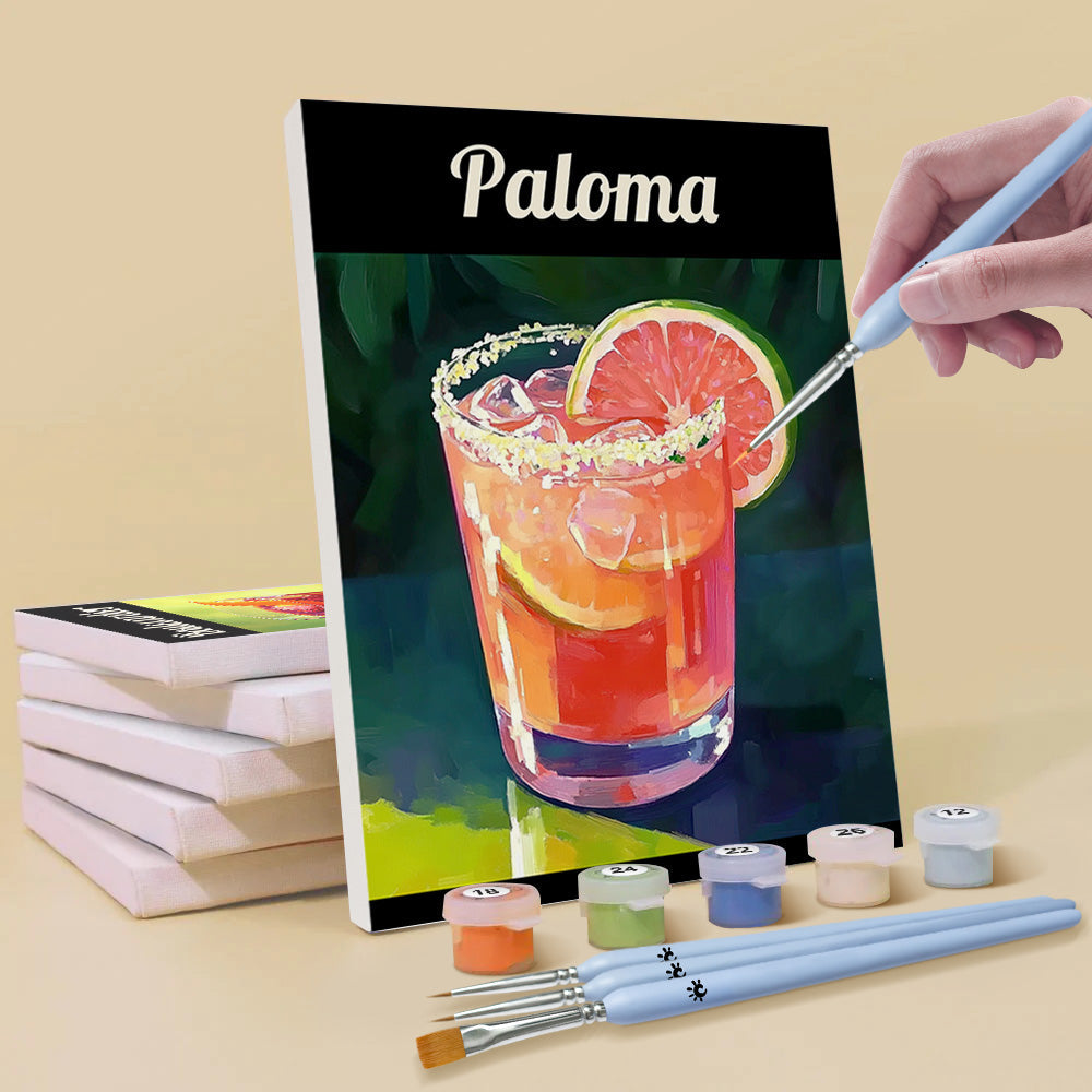 Cocktail Rafraîchi 6 Mini Peintures par Numéros