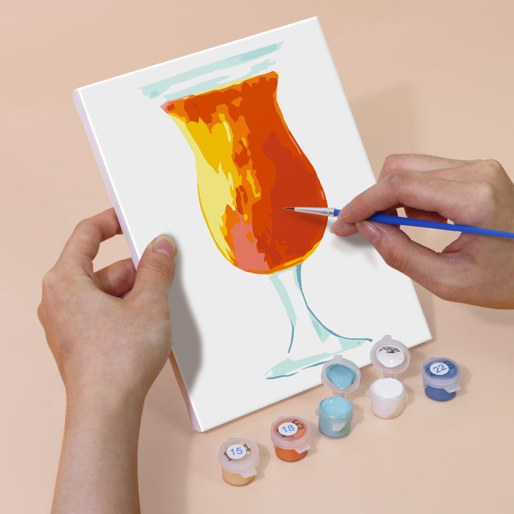 Cocktail Rafraîchissant 6 Mini Peintures par Numéros