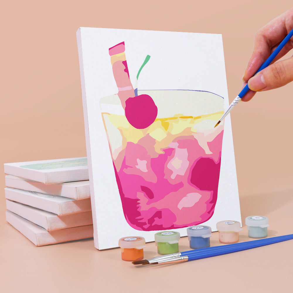 Cocktail Sucré 6 Mini Peintures par Numéros