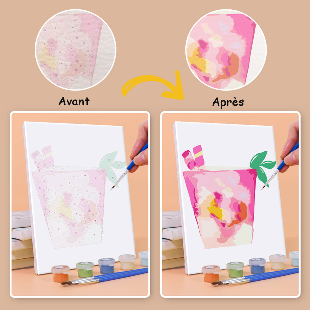 Cocktail Sucré 6 Mini Peintures par Numéros