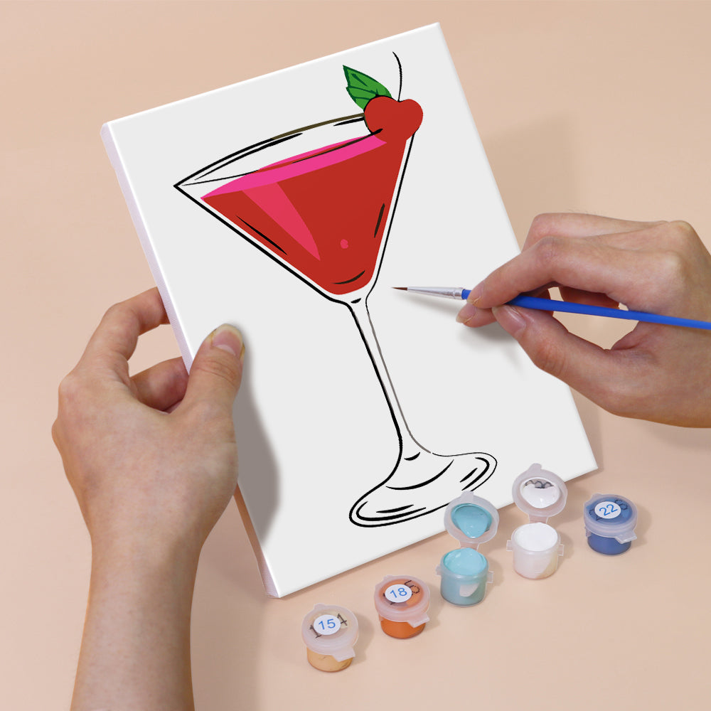 Cocktails aux Saveurs Variées 6 Mini Peintures par Numéros