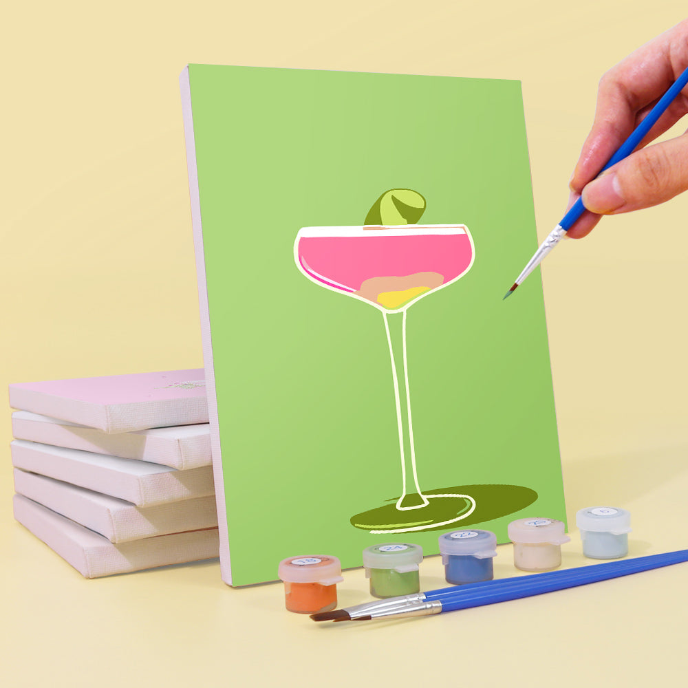 Cocktails Colorés 6 Mini Peintures par Numéros