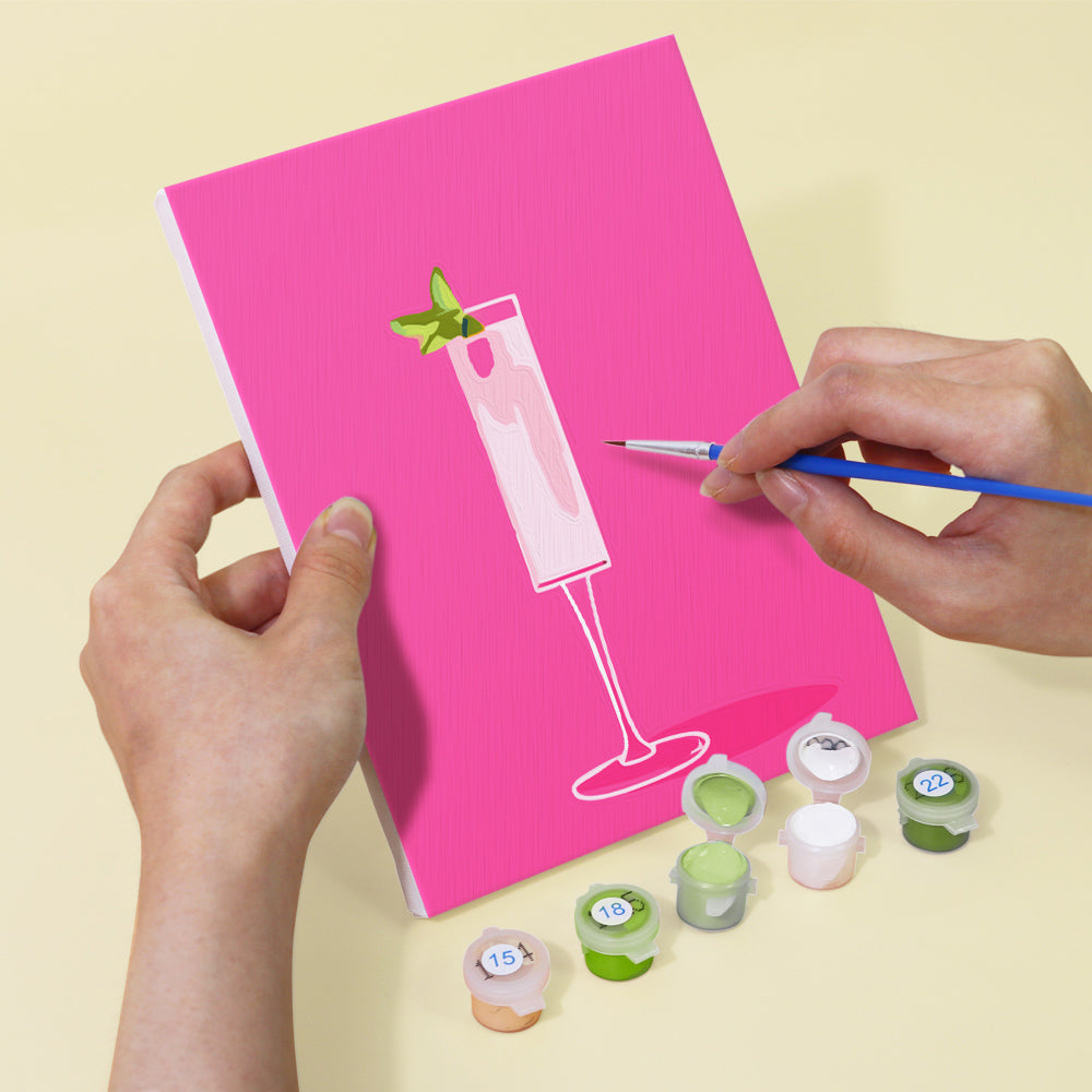 Cocktails Colorés 6 Mini Peintures par Numéros