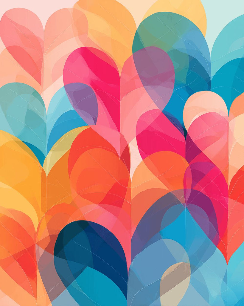 Cœurs Colorés Peinture par Numéros