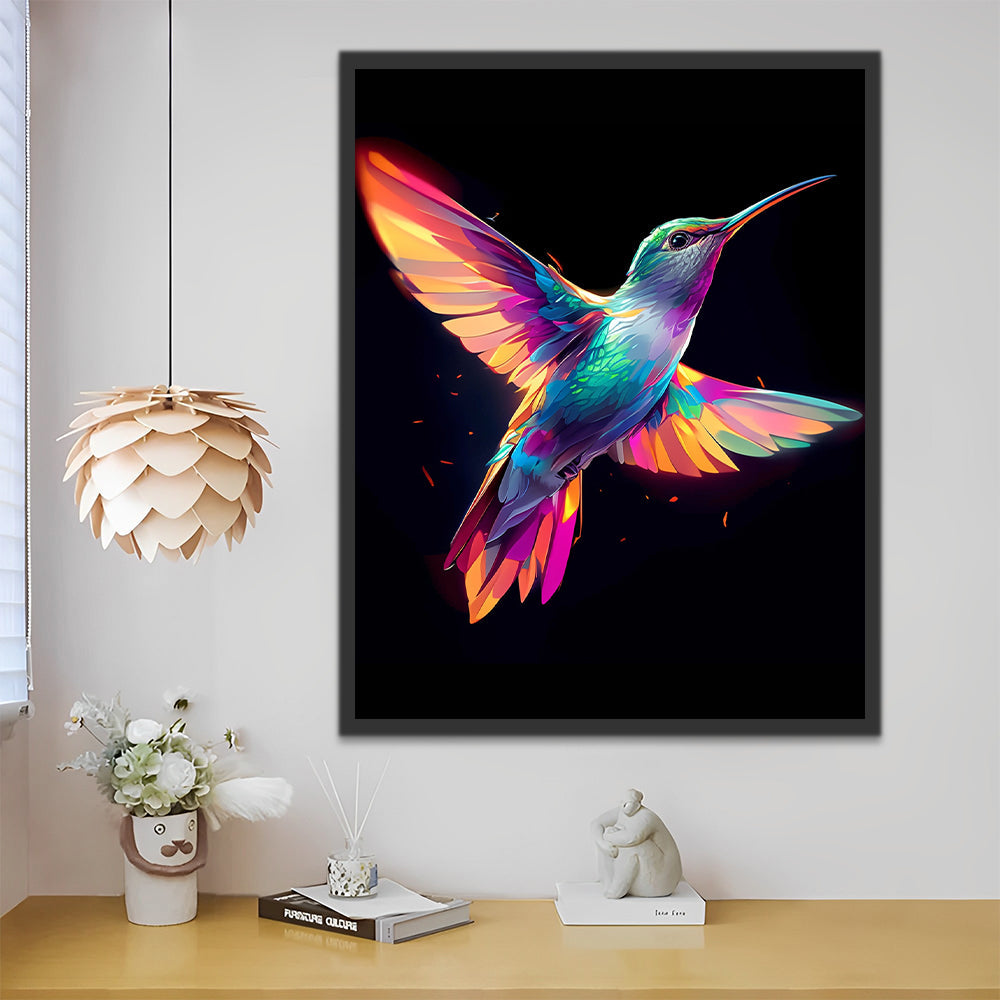 Colibri coloré Peinture par Numéros
