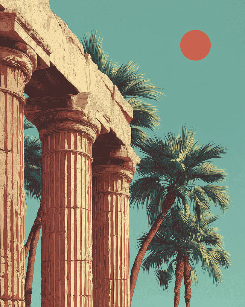 Colonnes Romaines de Style Baroque Peinture par Numéros