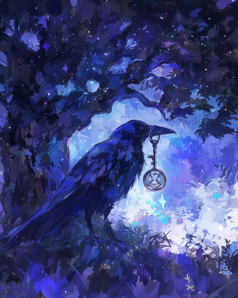 Corbeau et Nuit Peinture par Numéros