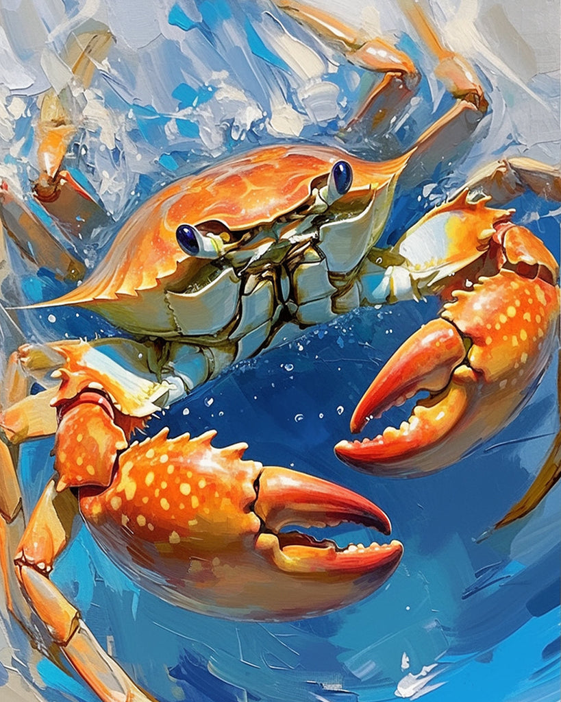 Crabe Bouilli Peinture par Numéros