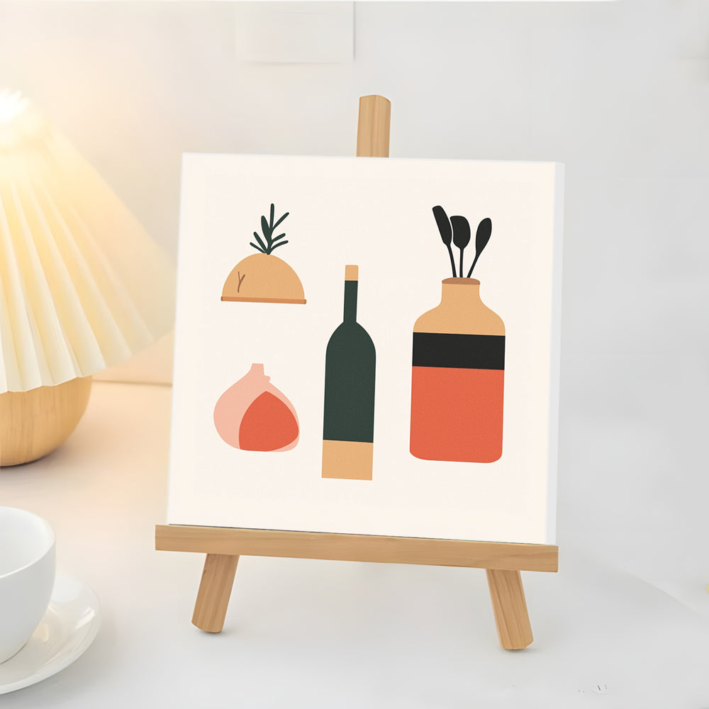 Cuillères et Condiments Mini Peinture par Numéros