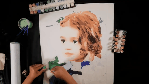 GJJHRA Peinture par Numero Personnalisé, Personnalisation de Photo  personnalisée pour Adultes et Enfants Peinture à l'huile numérique,  Bricolage par numéro - 40x50cm（sans Cadre） : : Cuisine et Maison