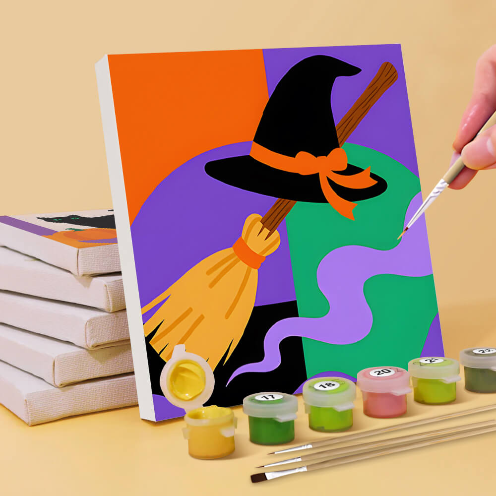Décorations Cartoon d'Halloween 6 Mini Peintures par Numéros
