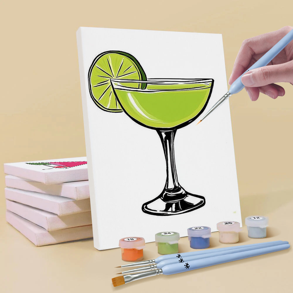 Délicieux Jus 6 Mini Peintures par Numéros