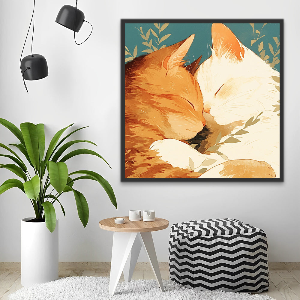 Deux Chats Peinture par Numéros