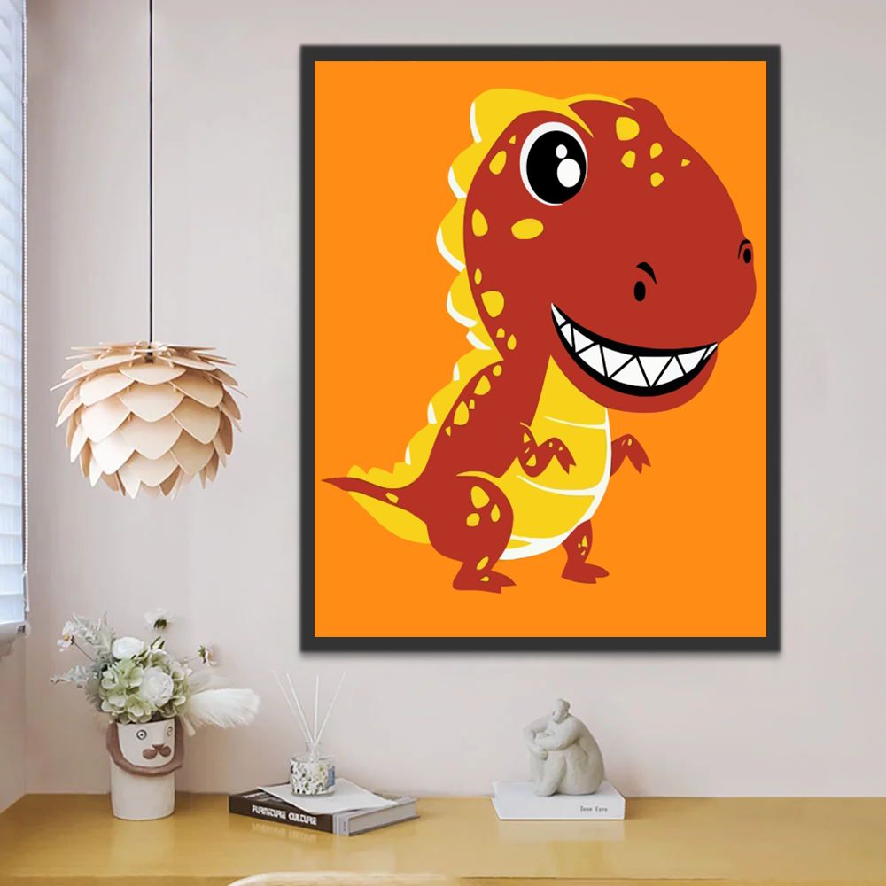Dinosaure Feu Peinture par Numéros
