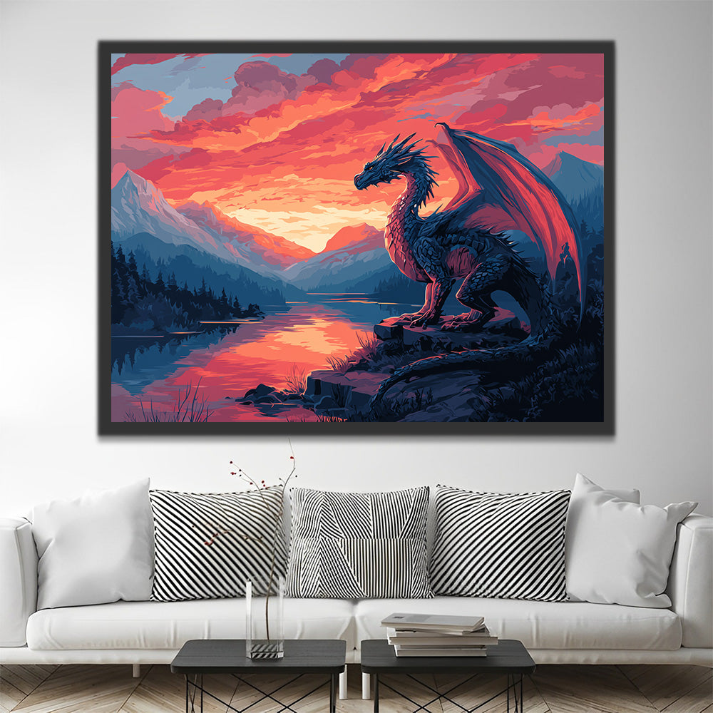 Dragon des Montagnes Peinture par Numéros
