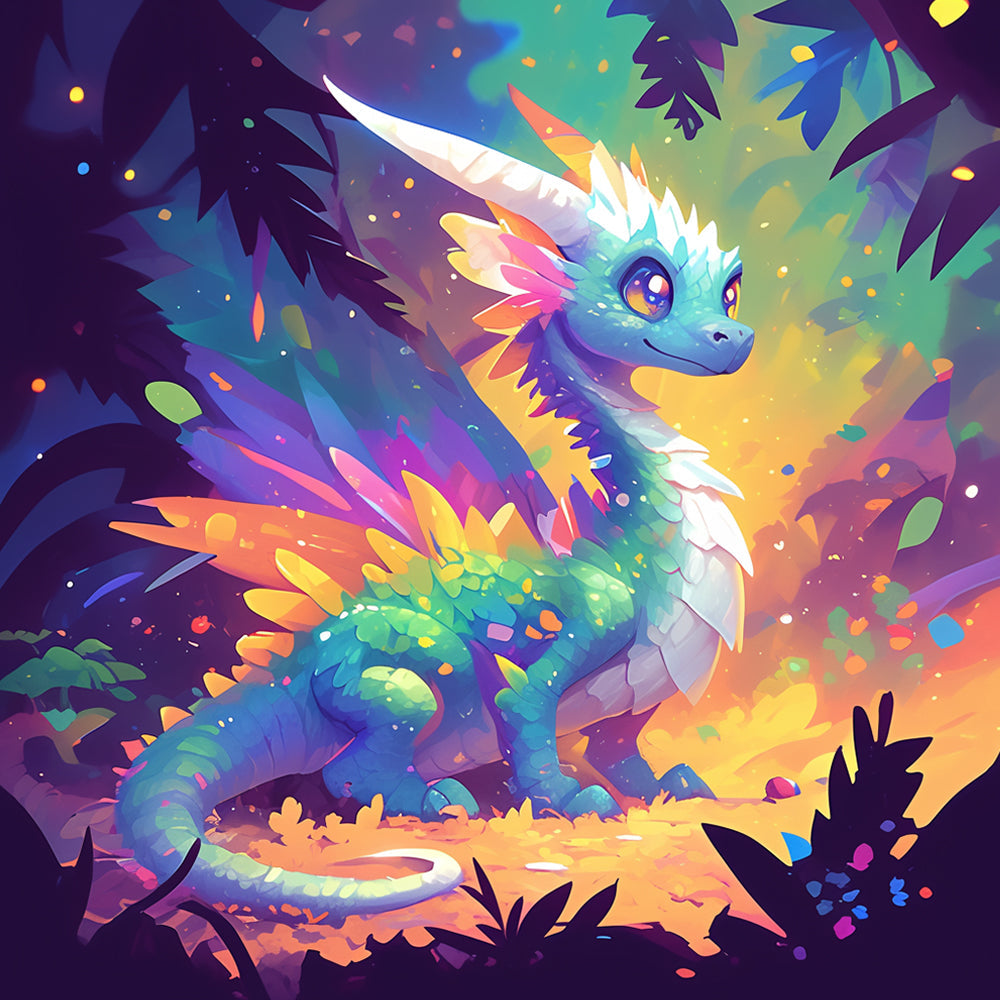 Dragon mignon Peinture par Numéros