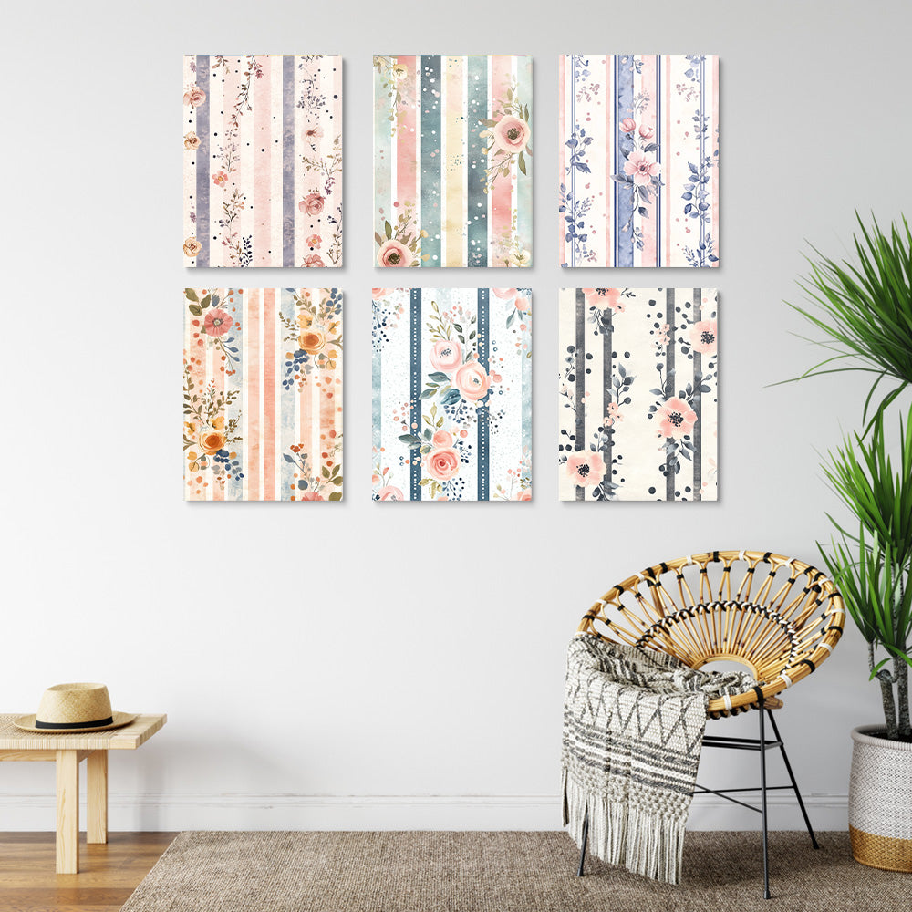 Emballage de Fleurs Magnifiques 6 Mini Peintures par Numéros