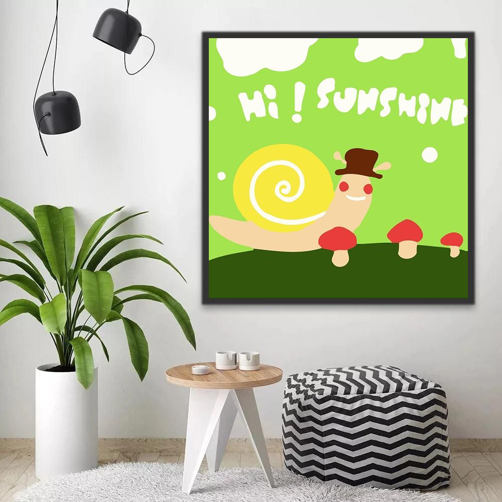 Escargot Cartoon Enfants Peinture par Numéros