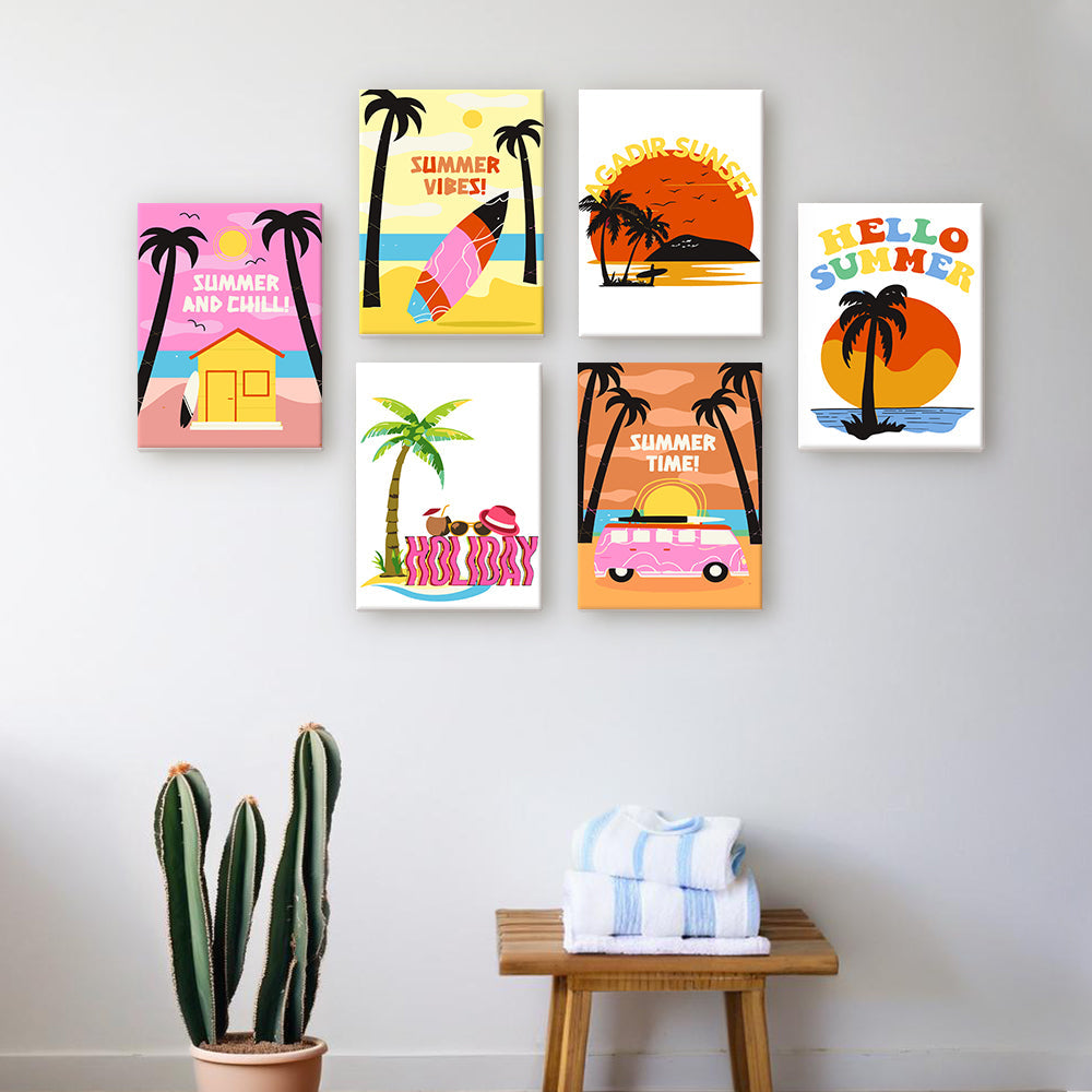 Été en Couleurs ! 6 Mini Peintures par Numéros